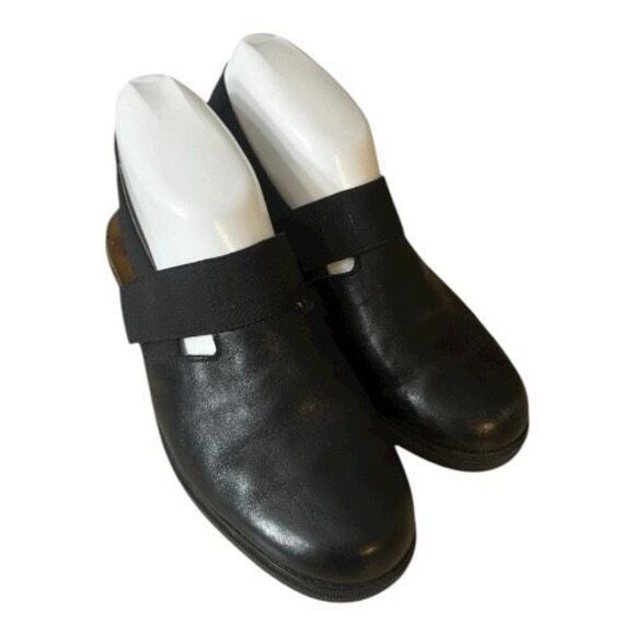 Naot Women Brown Leather Mule Size 7.5 (38 EU Slingback Block Heel Wedge Slip On - Picture 3 of 13